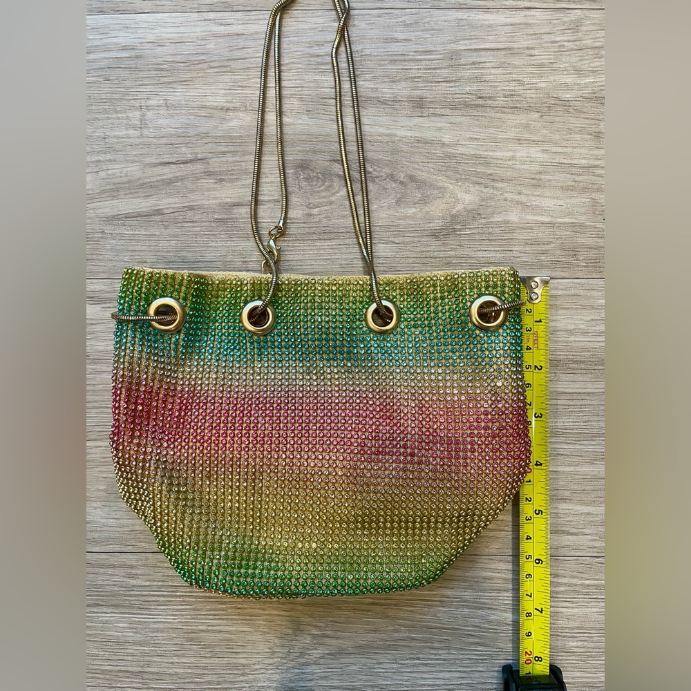 Rainbow Rhinestone Pouch Bag - Picture 7 of 13